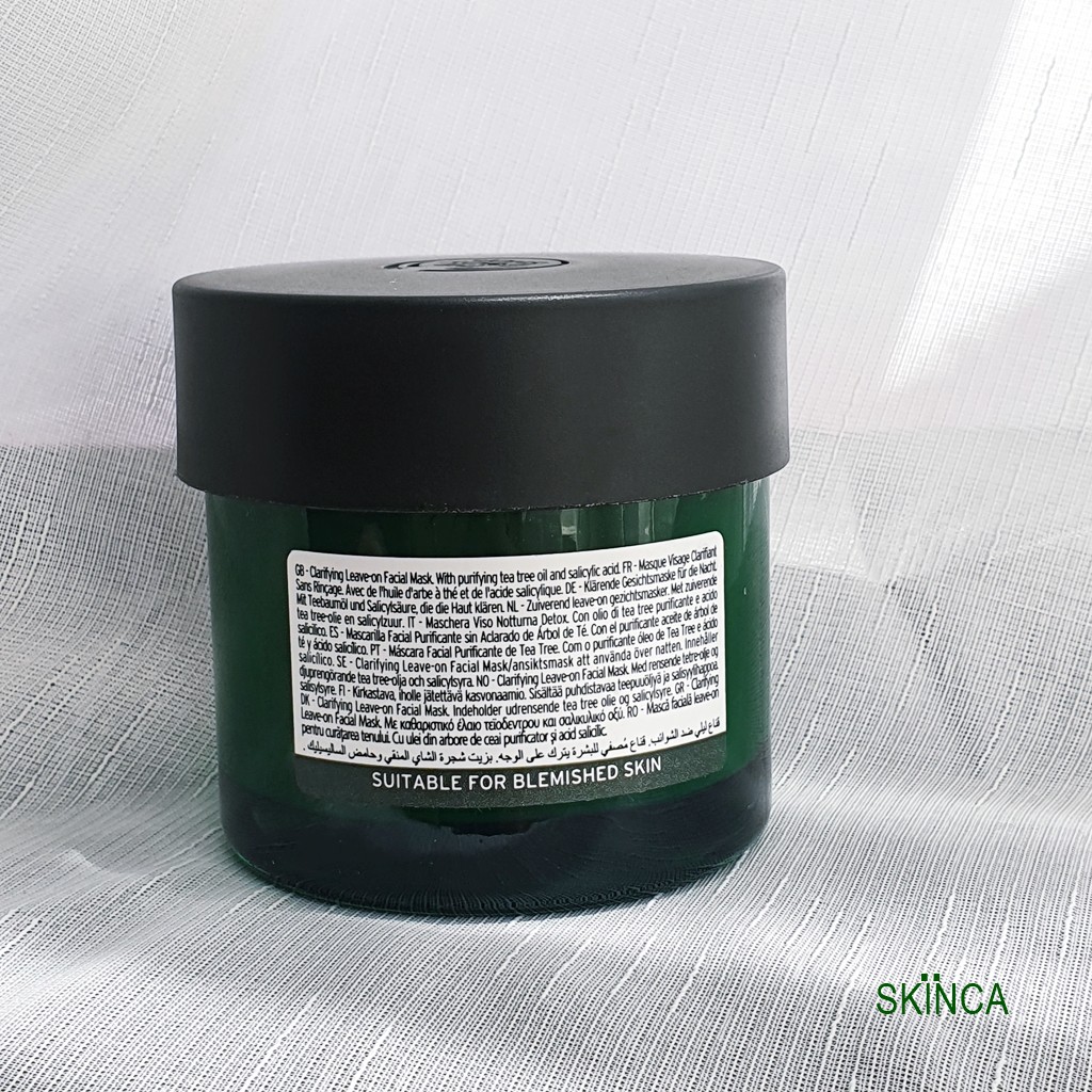 Mặt nạ ngủ tràm trà Tea tree Anti-Imperfection Night Mask The Body Shop 75ml