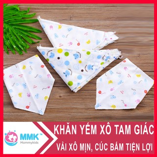 Khăn yếm tam giác xô, có cúc bấm cho bé