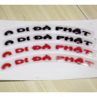 Decal chữ A Di Đà Phật dán tường
