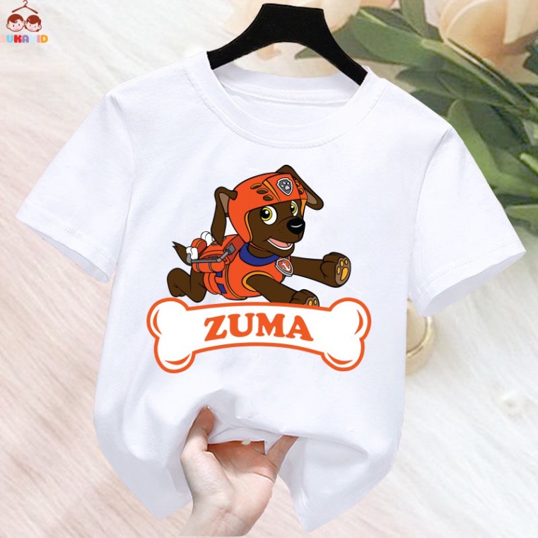 ( sỉ lẻ ) Áo thun trẻ em hình con chó zuma ( Bé trai và gái).áo cho bé từ 6kg-30kg.AL45.