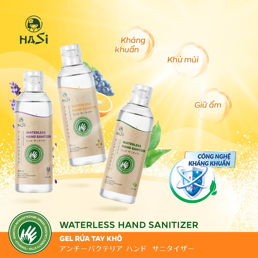 [CHÍNH HÃNG] GEL RỬA TAY KHÔ KHÁNG KHUẨN HASI KOKESHI 100ML bỏ túi | BigBuy360 - bigbuy360.vn