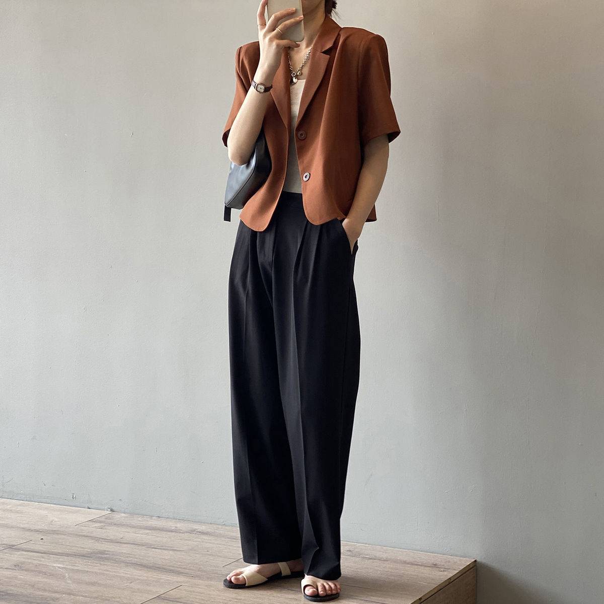 Áo Khoác Blazer Ngắn Tay Thời Trang Xuân Thu Cho Nữ | BigBuy360 - bigbuy360.vn