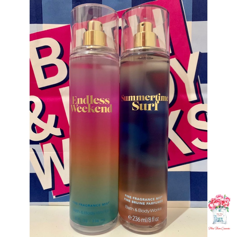Xịt Thơm Toàn Thân Bath & Body Works Summertime Surf Thanh Mát Sảng Khoái Giúp Khử Mùi Cơ Thể 236ml