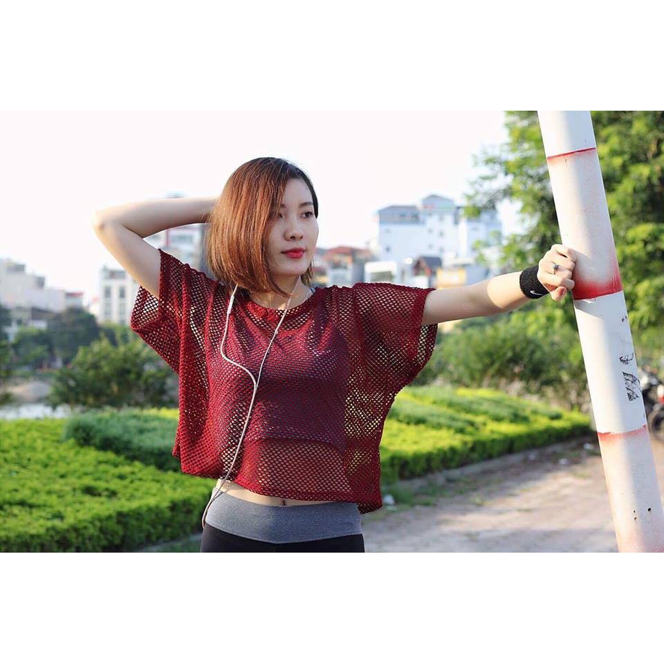 Áo croptop lưới đi biển big size cho nữ giá rẻ #5