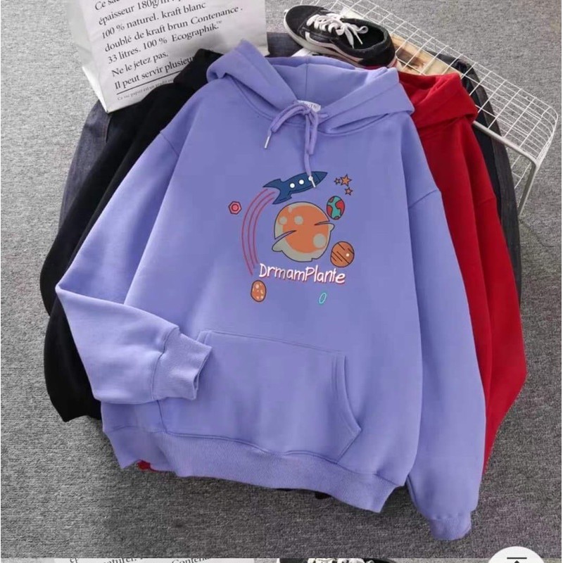 áo hoodie nỉ bông vũ trụ tên lửa, áo hodie trở về hàng tinh