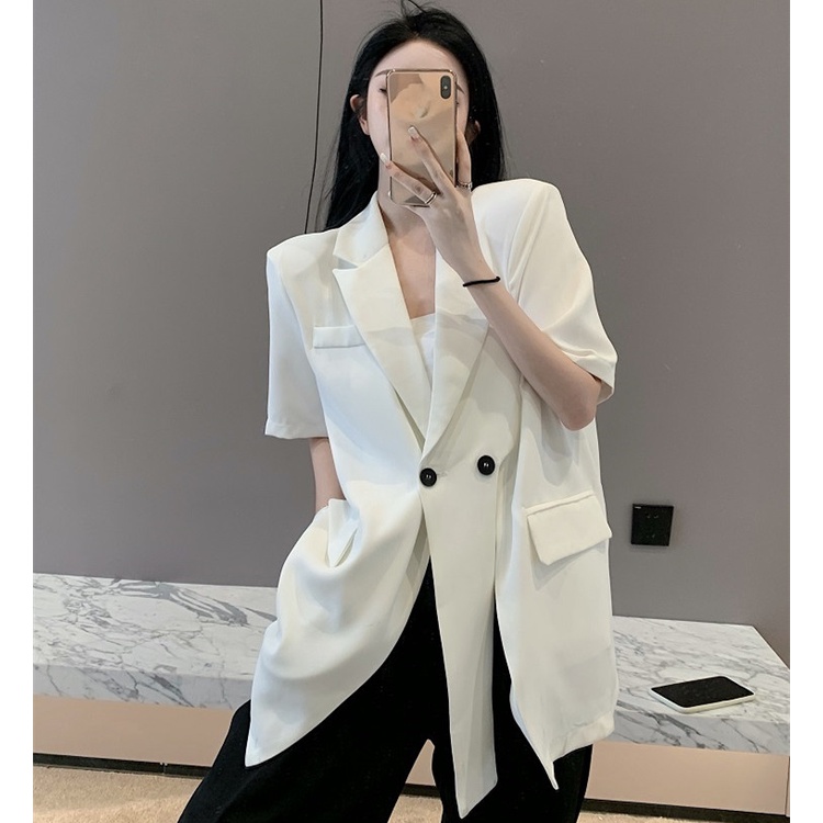 Áo Lửng Dáng Rộng Xẻ Tà Thời Trang Mùa Hè Dành Cho Nữ