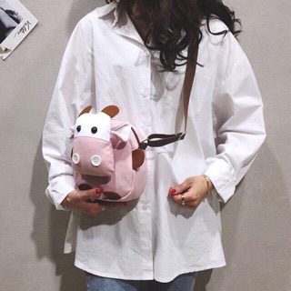 Túi đeo chéo hình con bò cute