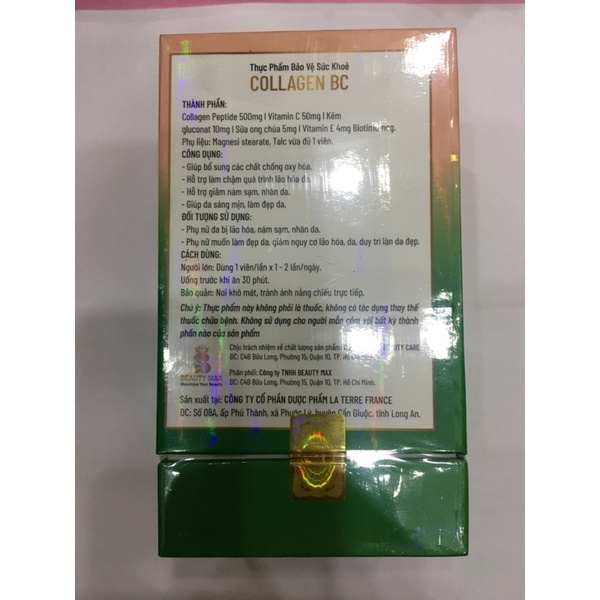 Viên Uống Collagen BC 30 viên