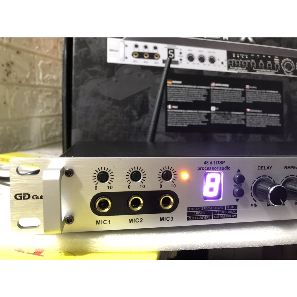 Vang cơ lai số GD Gutin Brabus 3FX , chống hú , chống rít , có cổng quang , blutooth , usb + tặng 2 dây canon