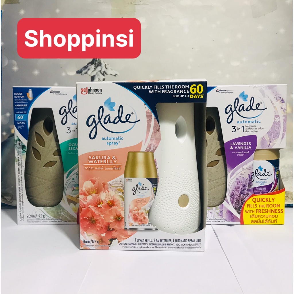 Máy xịt thơm phòng tự động Glade 3in1 (kèm clip hướng dẫn sử dụng)