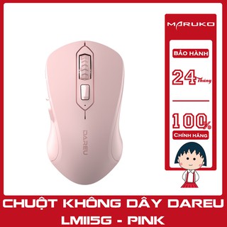 Chuột không dây DAREU LM115G Pink -Chính Hãng