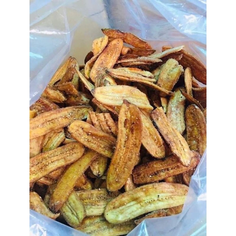 1KG Chuối Sấy Mè Gừng Thơm, Ngon, Đóng Túi Zip