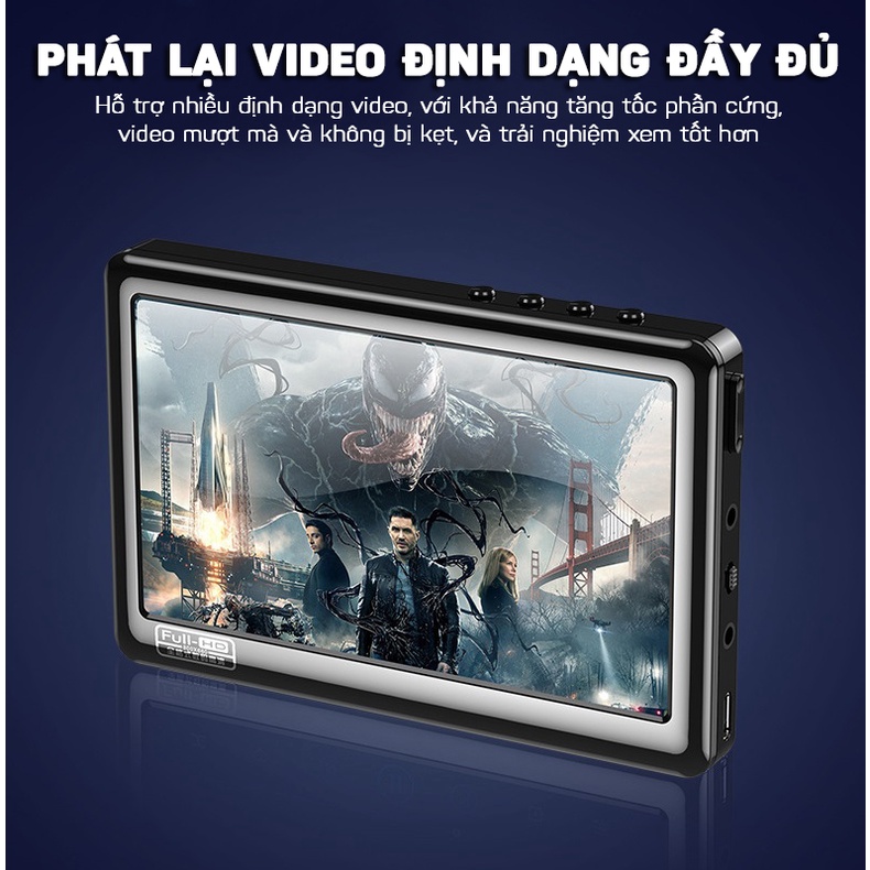 Máy Nghe Nhạc MP3/MP4 Màn Hình Cảm Ứng Lớn 5.0 Inch Bluetooth Xem Phim Siêu Nét GOCOOL V5 Bộ Nhớ 8GB  GEAR
