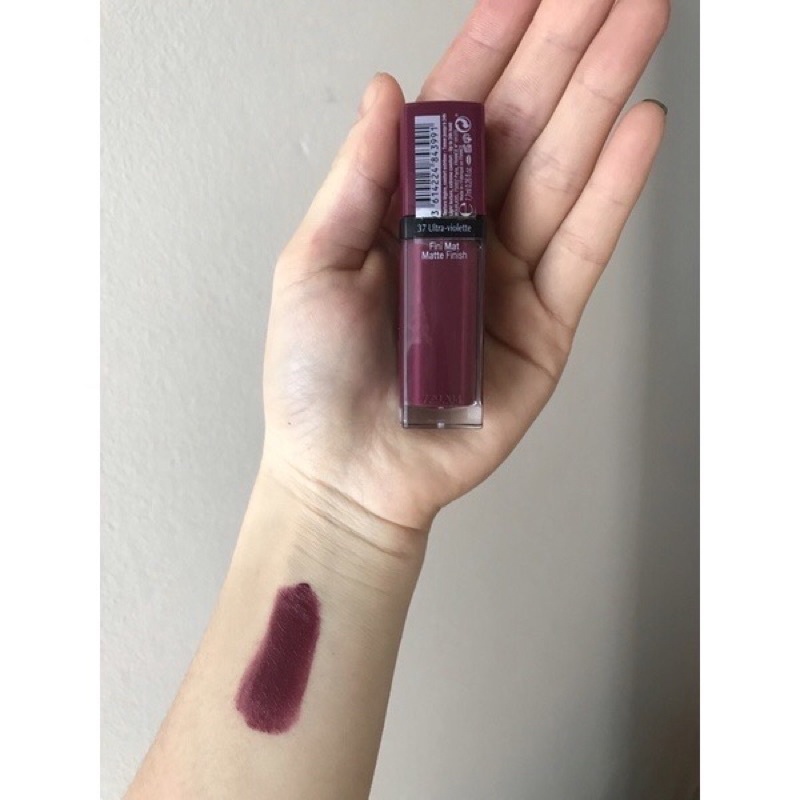 Son Bourjois velvet 37 tím đỏ mận
