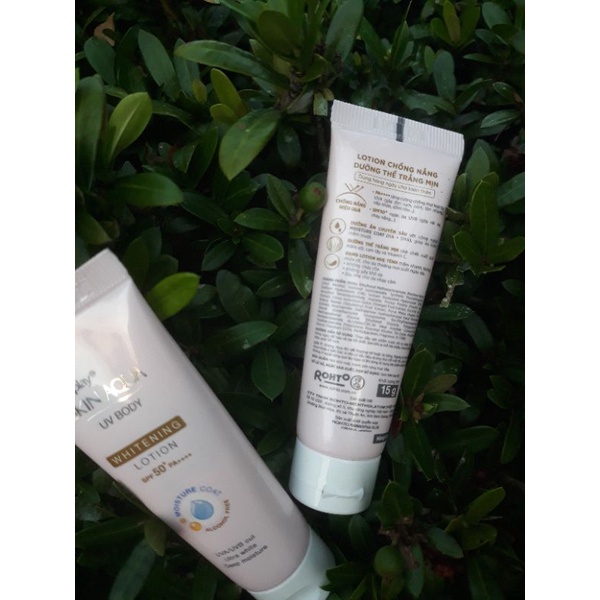 (Hàng khuyến mãi) Lotion Chống nắng dưỡng thể trắng mịn Sunplay Skin Aqua UV Body Whitening 15g
