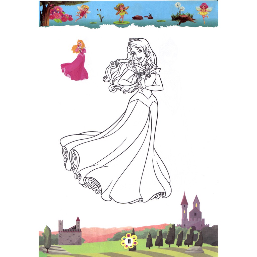 Sách - Bộ tranh bé tập tô màu chủ đề công chúa - Trọn bộ 10 cuốn