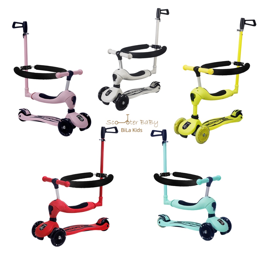 Xe Scooter cho bé PETER PAN Từ 1-8 Tuổi Có Tay Đẩy, trượt chòi chân cho bé- scoot and ride