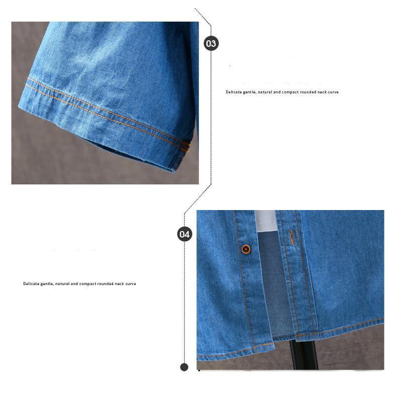 🔥Kho Sẵn Sàng🔥 Áo Sơ Mi Nam Tay Ngắn Vải denim Thời Trang