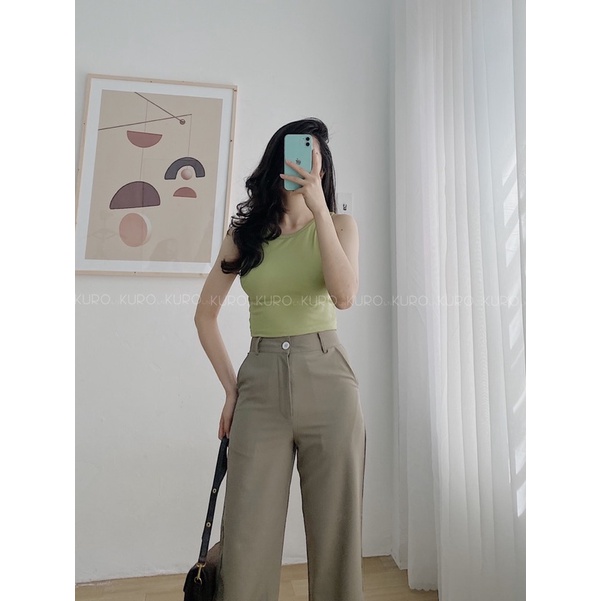 Quần suông lưng cao 2 màu (S/M/L)