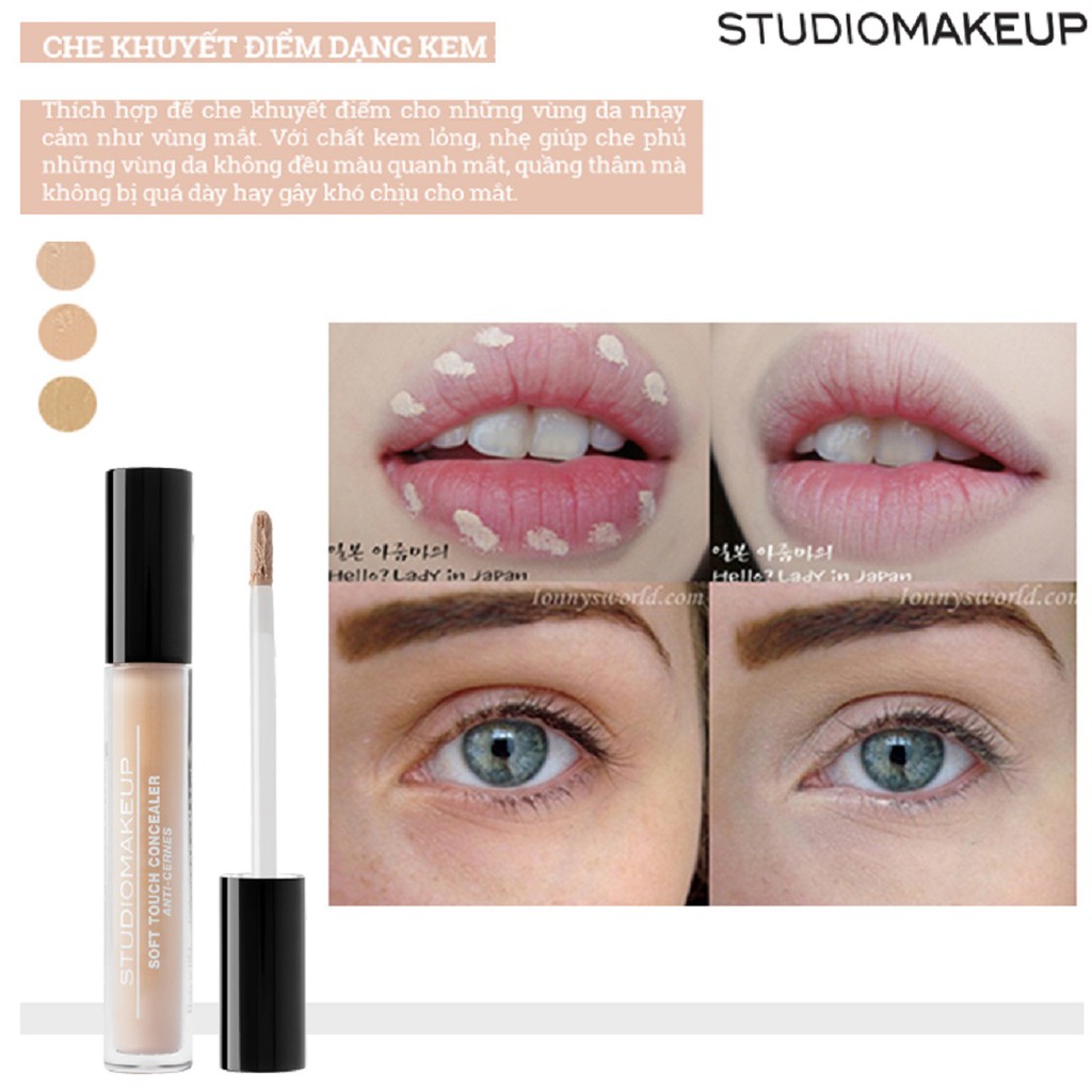 Kem che khuyết điểm STUDIOMAKEUP SOFT TOUCH CONCEALER - SFC