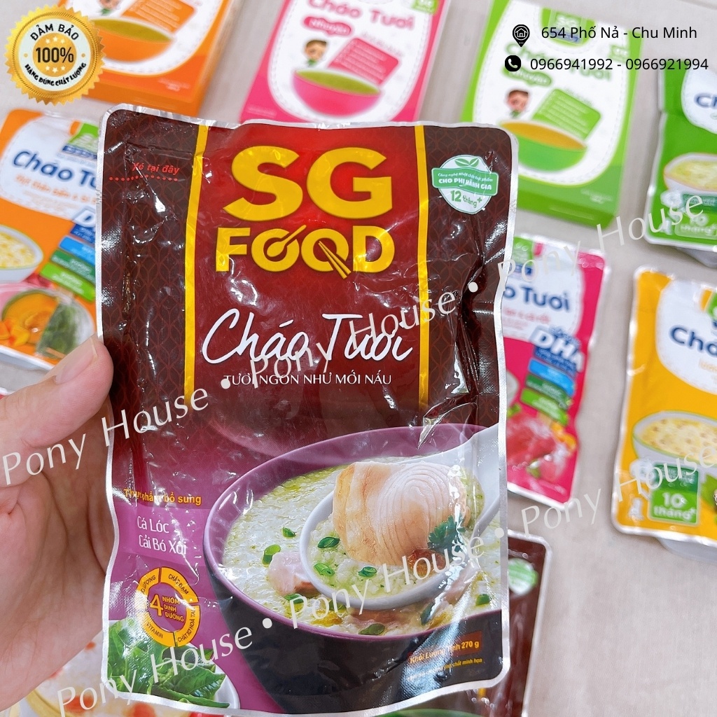 Cháo Tươi Sài Gòn Food An Toàn Đầy Đủ Dinh Dưỡng cho bé từ 6 Tháng- 10 tháng - Trên 1 Tuổi (160g-240g-270g) date 2022