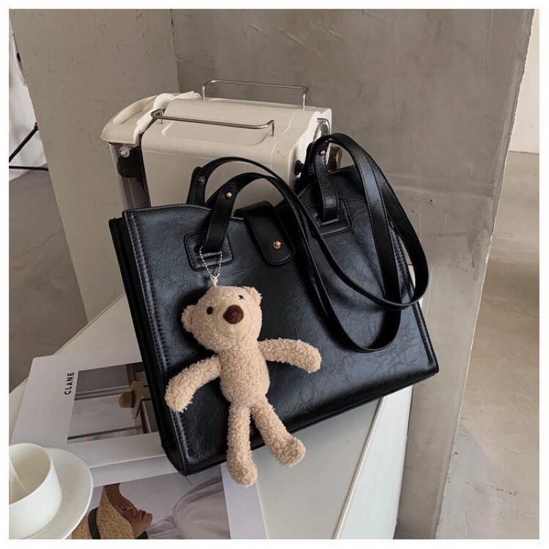 Túi xách nữ tote da trơn công sở đeo vai đi học đi làm đựng vừa A4, laptop  – L20