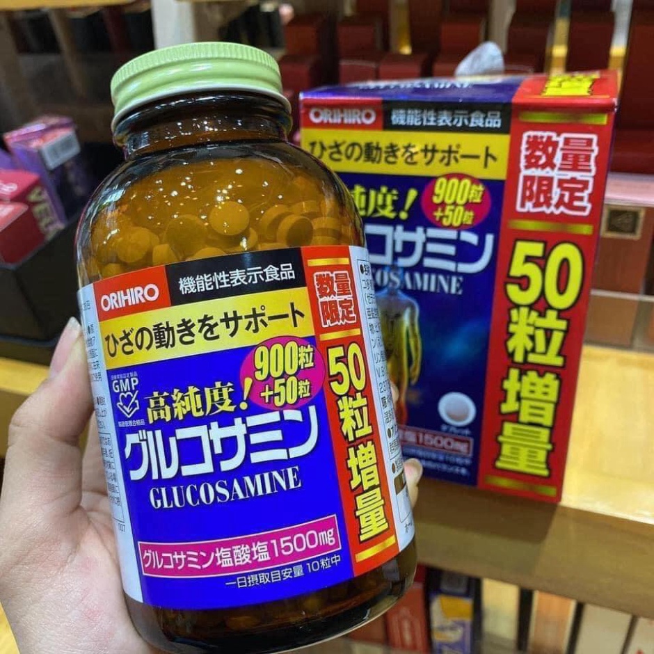 Viên uống bổ sung Glucosamine Orihiro Nhật Bản giảm đau xương khớp 900 viên