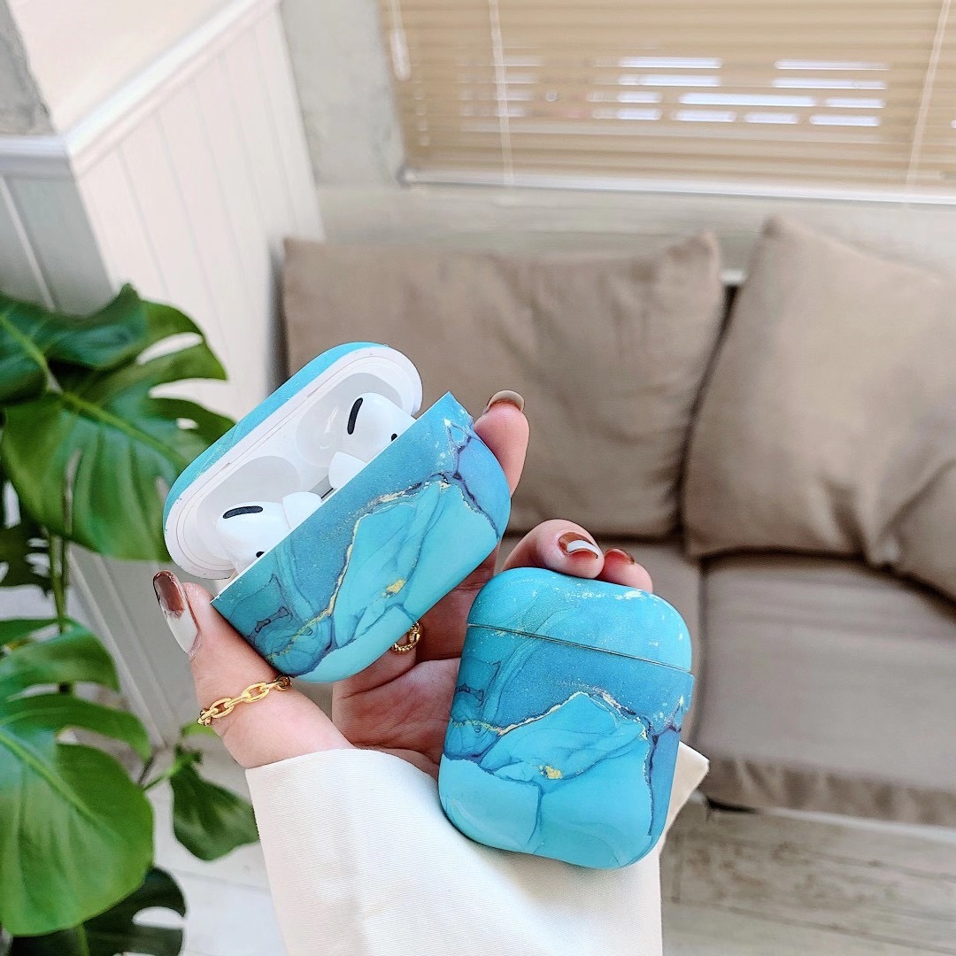 Vỏ Bảo Vệ Hộp Đựng Tai Nghe Airpods Họa Tiết Đá Cẩm Thạch Kiểu Hàn Quốc Dễ Thương