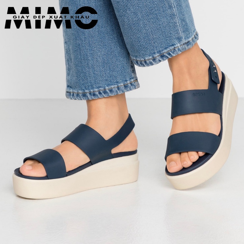 Sandal Cross Brooklyn đế cao 5p màu navy siêu êm nhẹ, bền đẹp cho nữ