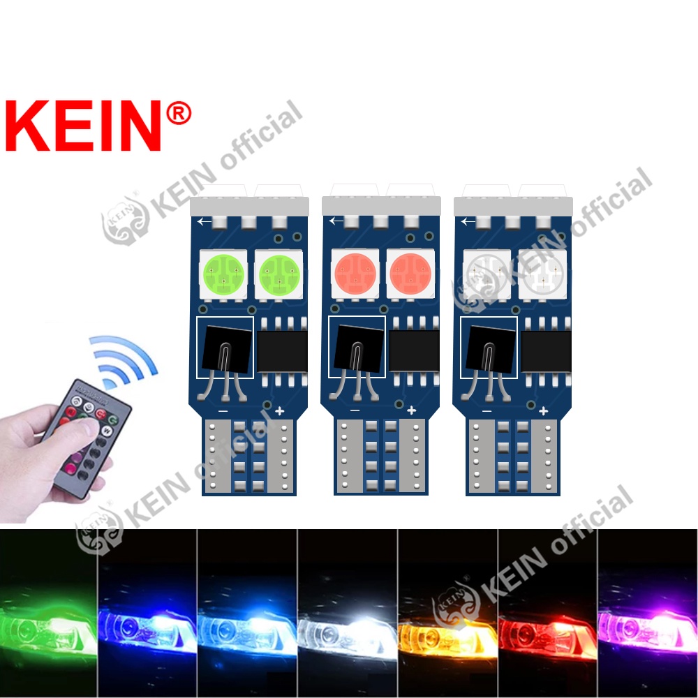 Bóng đèn LED RGB T10 W5W 194 168 501 5050 6SMD 12V ánh sáng trắng/xanh dương/đỏ/xanh dương cho xe hơi
