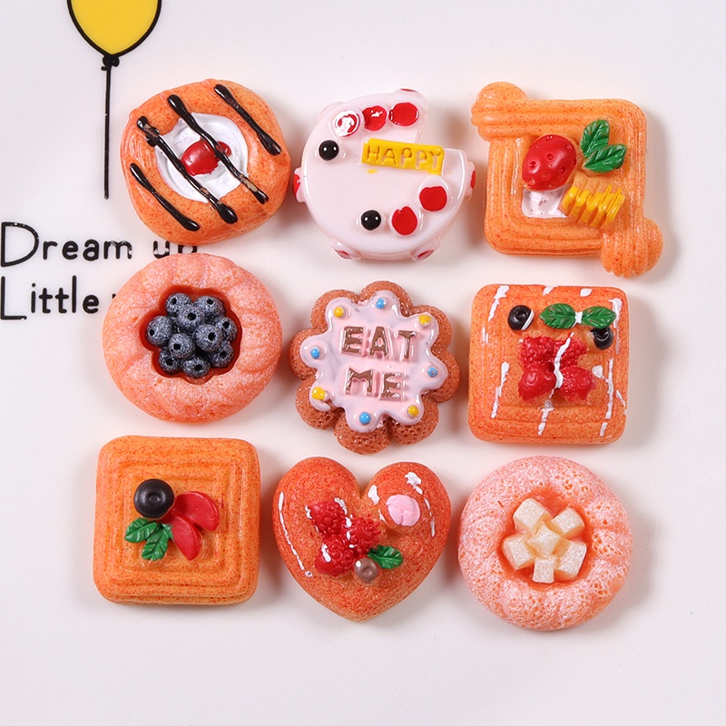 Bộ 10 Miếng Dán Trang Trí Điện Thoại / Tủ Lạnh Hình Bánh Mì / Bình Nước Kiểu Hàn Quốc Dễ Thương Diy