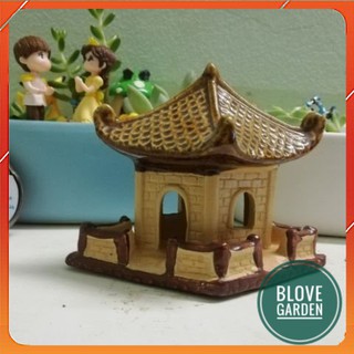 Phụ kiện trang trí bể cá - Mái đình chéo làm tiểu cảnh trang trí, mô hình, phụ kiện chăm sóc thú cưng của bạn