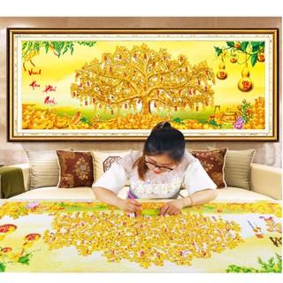 Tranh đính đá kim cương vinh hoa phú quý yn5193