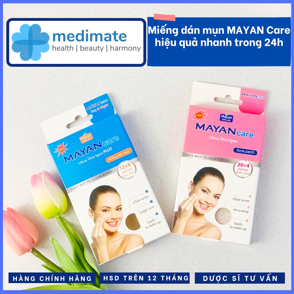 Miếng dán mụn MAYAN Care siêu mỏng hiệu quả nhanh sử dụng đêm và ngày