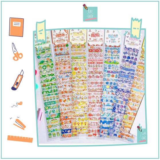 STICKER DÀI DỄ THƯƠNG DÁN TRANG TRÍ SỔ, LAPTOP, ĐIỆN THOẠI