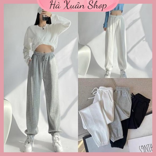 Quần Bom Nữ Hottrend🥰Giảm 30%🥰Quần Nỉ Da Cá Sọc Ở Giữa Bo Chun 801