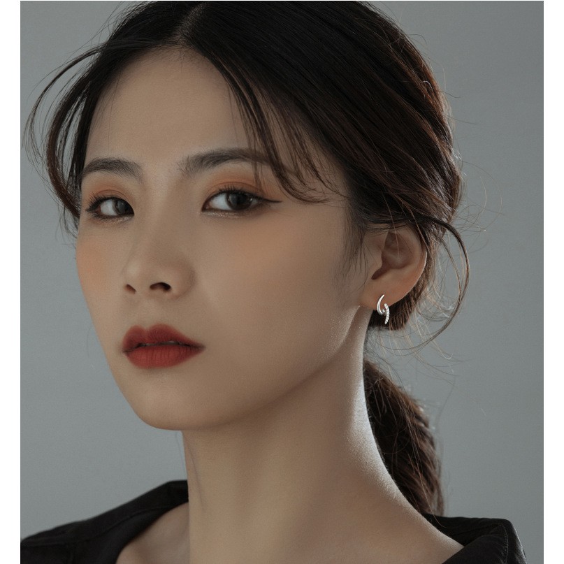 Bông tai bạc thiết kế đơn giản dành cho nữ ANTA Jewelry - ATJ7078