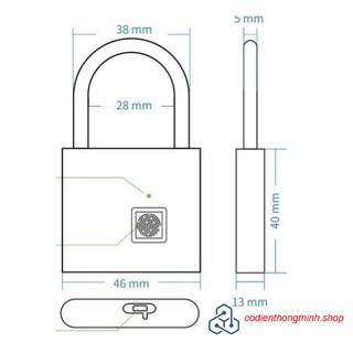 Ổ khóa Vân tay [FREE SHIP] mini Điện Quang