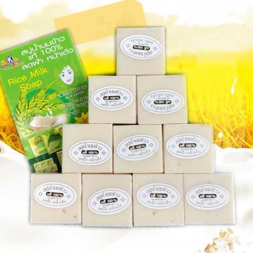 Xà phòng tắm Sữa Cám Gạo Thái Lan JAM RICE MILK SOAP 50g