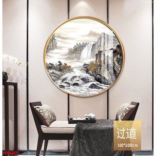 5 Mẫu Tranh treo tường tròn Thuỷ Mặc đẹp (có ảnh, video sp thật)