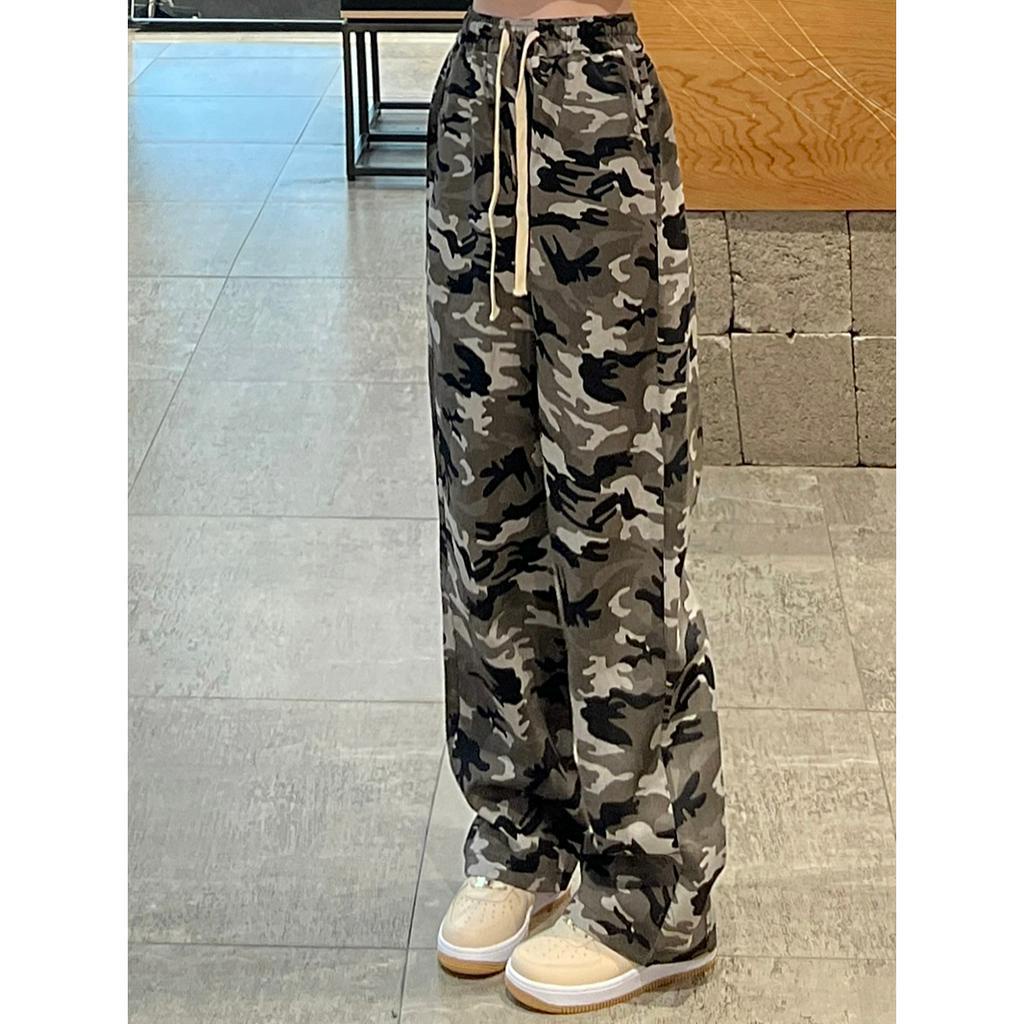 「 WELOVE1 」Quần Dài Ống Đứng Lưng Cao Phối Màu Tương Phản Phong Cách Hip Hop Thời Trang Mùa Hè Cho Nữ