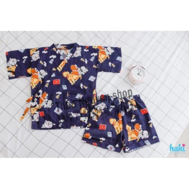 Bộ Yukata - xanh than (chó con)