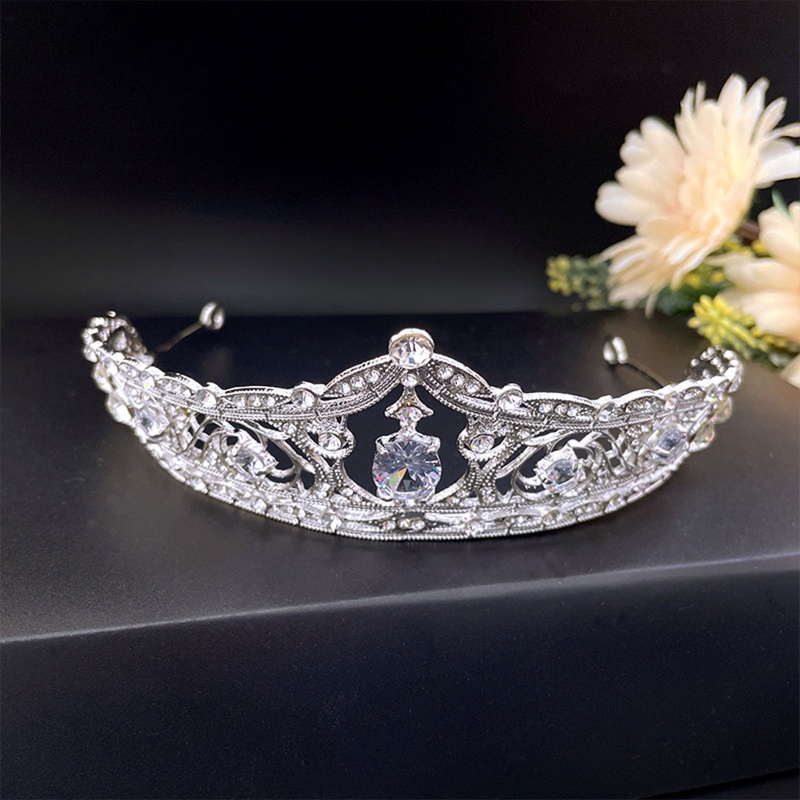 Vương Miện Cài Tóc Đính Pha Lê Cho Cô Dâu