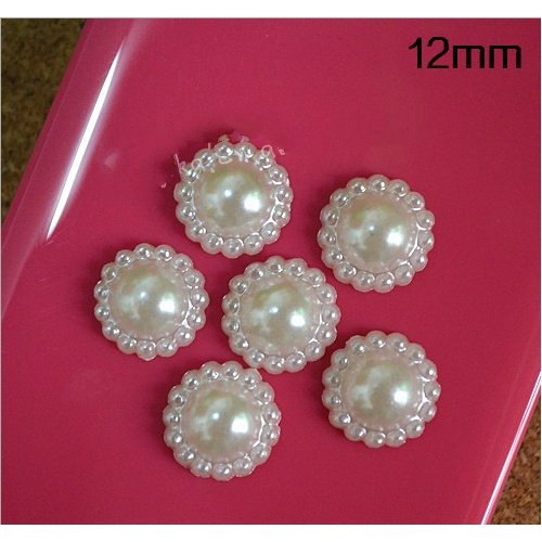 Combo 10 nút sticker jibbitz hạt nhựa giả Pearl gắn dép sục Crocs