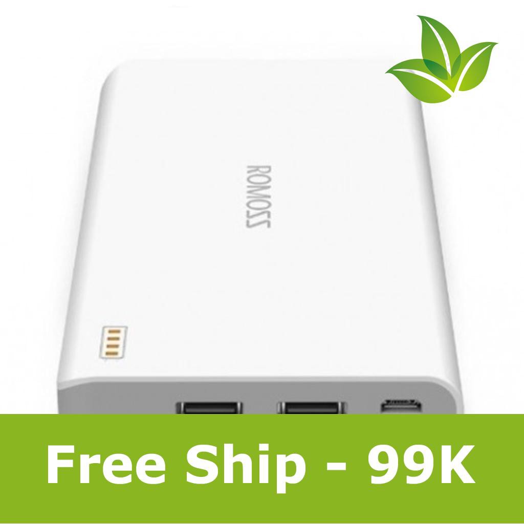 Pin Romoss 20000mAh Sence 6 hỗ trợ ship