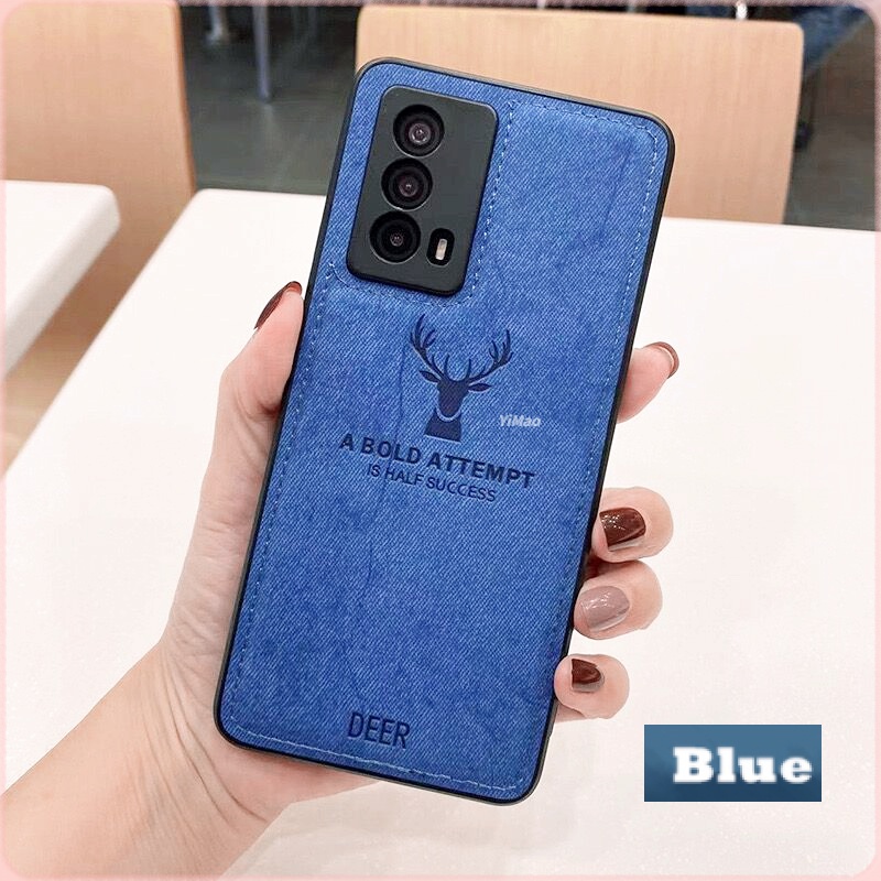 Casing Vivo V2027 V2029 V2026 V2032 V2043 1901 1902 1903 1904 1906 1907 1920 Phone Case 1814 Y1S 1820 1811 1816 1817 1807 1810 Vintage Fabric Deer Cloth Protective Soft Back Cover