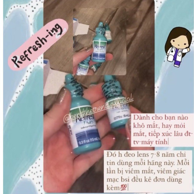 [AUTH-ĐỦ BILL] NƯỚC NHỎ MẮT REFRESH TEARS NHẬP MỸ