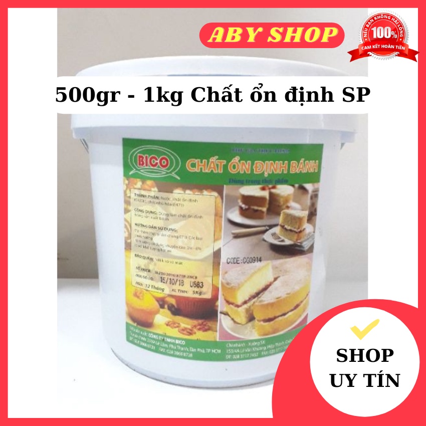 Chất ổn định bánh SP ⚡ GIÁ SỐC ⚡ 500gr - 1kg chất ổn định giúp bánh không bị xẹp sau khi nướng, bánh mềm và xốp