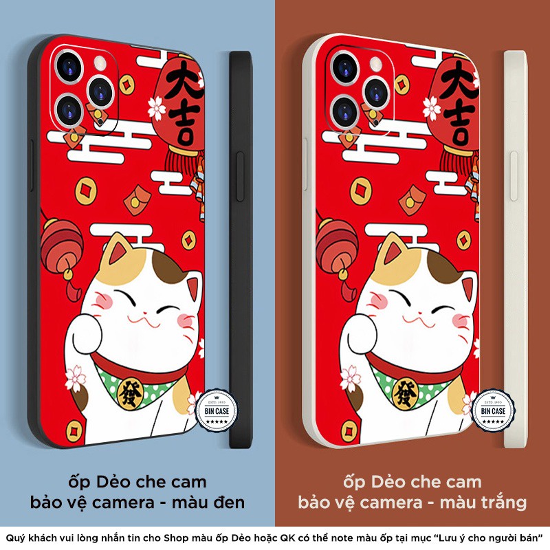 ❤Ốp 11 Pro Max Mèo Thần Tài Màu Đỏ ❤May Mắn Cuốn Hút Thời Trang iphone 13 12 11 Pro Max 6s 6 7 8 Plus X Xr Xs Max MEO027