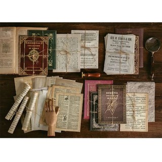 Gói 10 Giấy cổ điển trang trí journal
